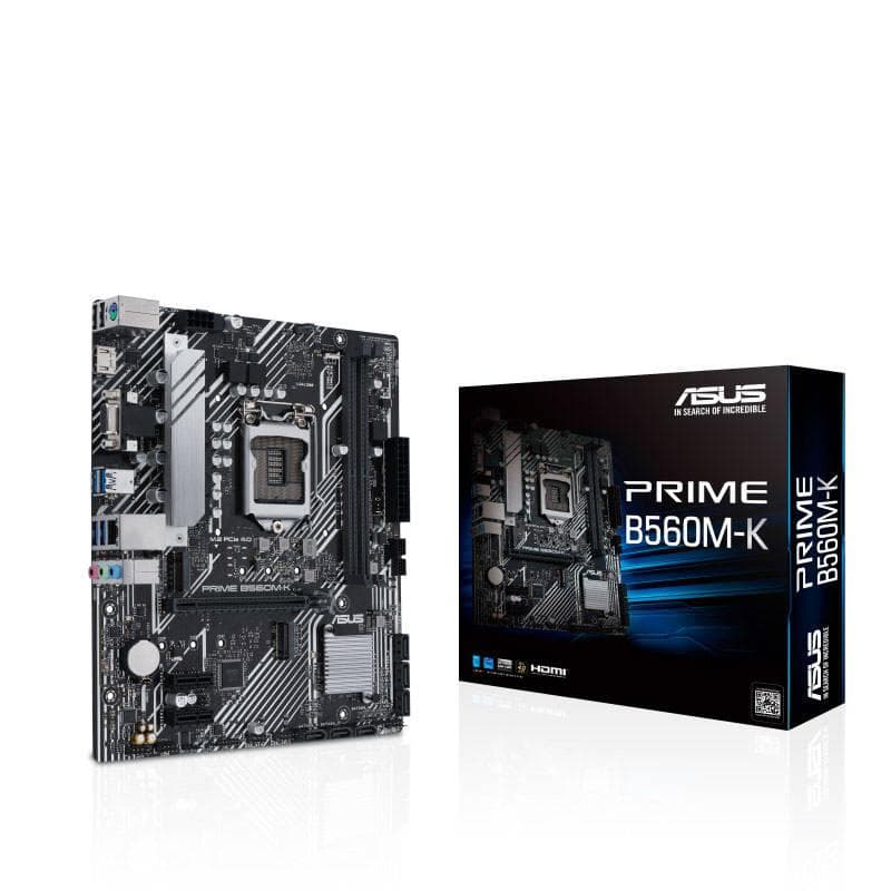 PLACA de BAZA Asus "PRIME B560M-K", skt LGA 1200, mATX, Intel B560, 2 x DDR4, max. 64 GB, 6 x SATA, 2 x M.2, 7.1, "PRIME B560M-K" — miniatură