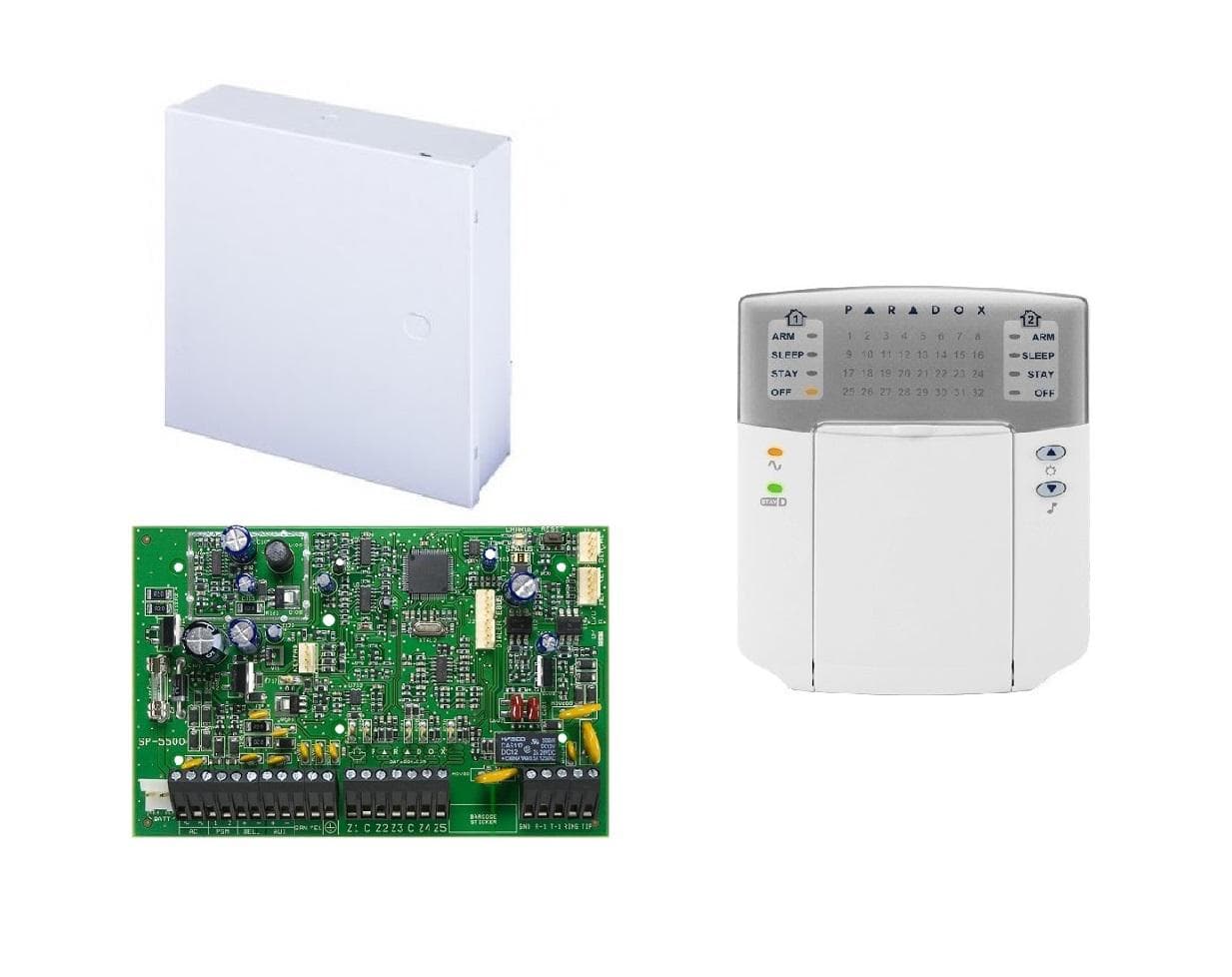 SISTEME ALARMA Paradox CENTRALA PD SP5500+ CUTIE CU TRAF+ K32+, "SP5500+CUTIE+K32+"