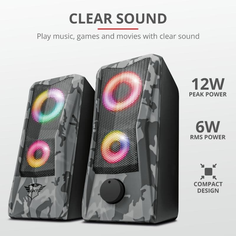 Trust GXT 606 Javv RGB Speaker Set 2.0, "TR-23379" — miniatură