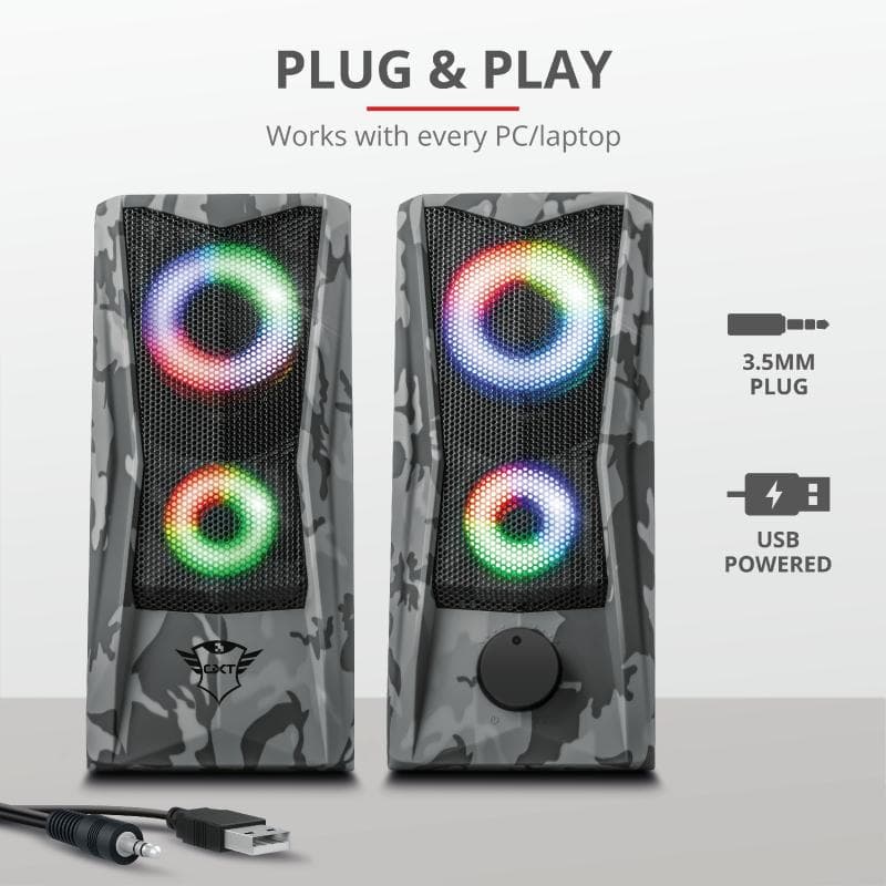 Trust GXT 606 Javv RGB Speaker Set 2.0, "TR-23379" — miniatură