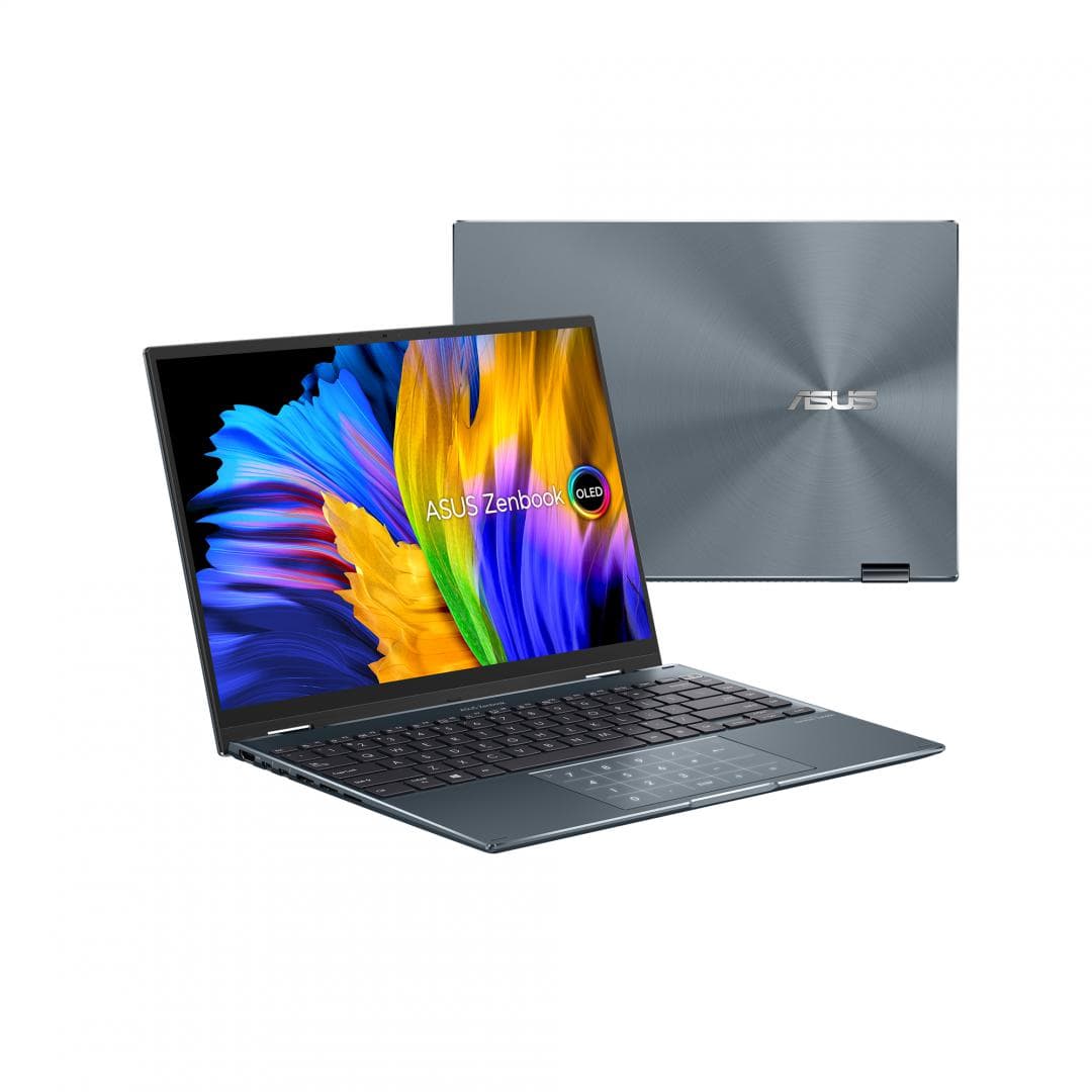 NOTEBOOK Asus, "Zenbook 14 Flip" 14.0 inch, i7-1165G7, 16 GB DDR4, SSD 1 TB, Intel Iris Xe Graphics, Windows 11 Pro, "UP5401EA-KN094X" ( — miniatură