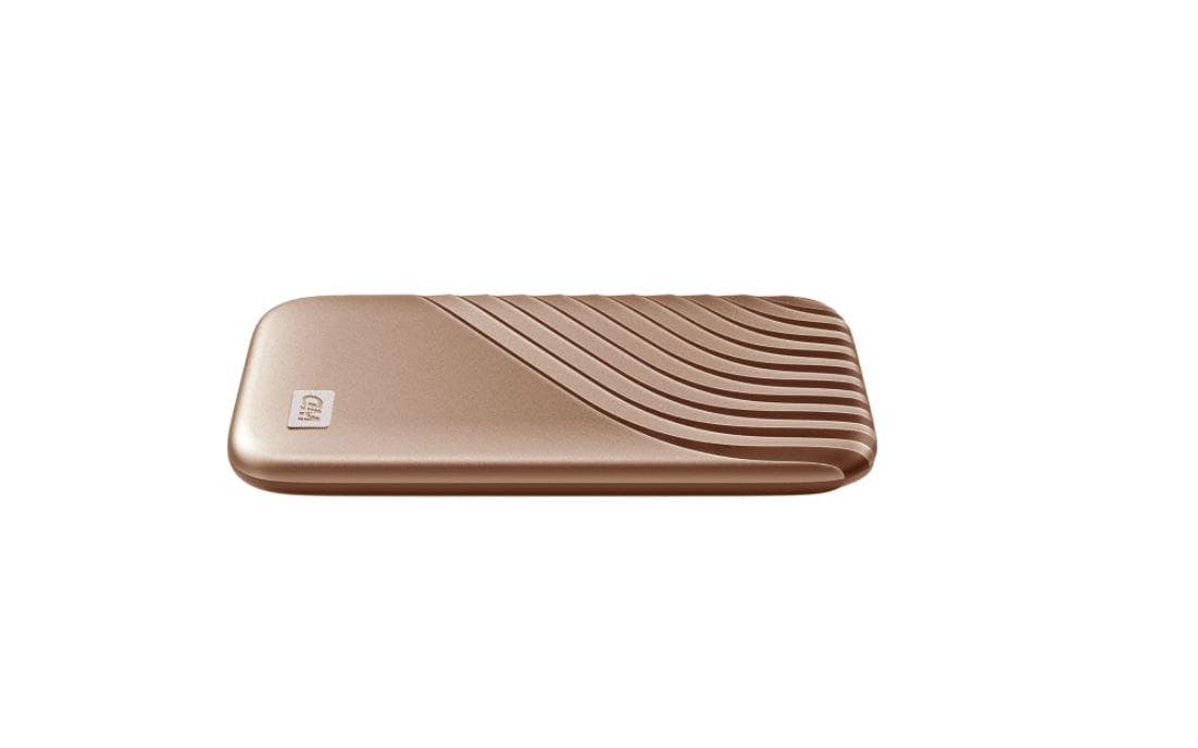 SSD. extern WD MY PASSPORT, 1TB, USB 3.2 Type-C, R/W: 1050/1000 MB/s, auriu, "WDBAGF0010BGD-WESN" — miniatură
