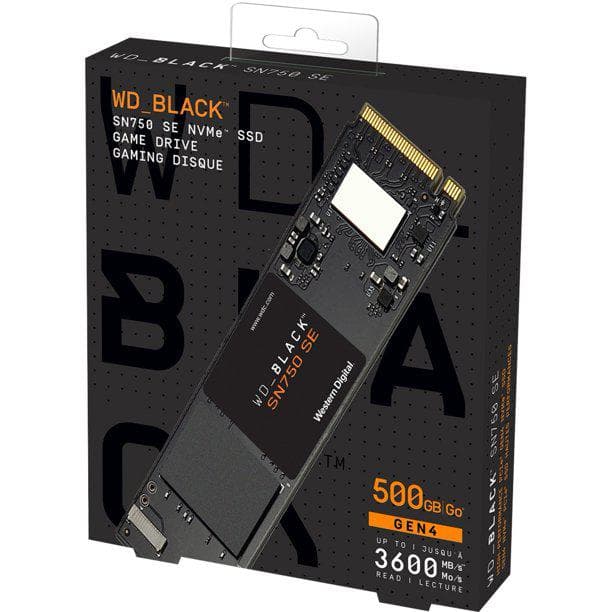 SSD WD SN750 SE, 500GB, M.2, PCIe Gen4.0 x4, R/W: 3600/2900 MB/s, "WDS500G1B0E" — miniatură