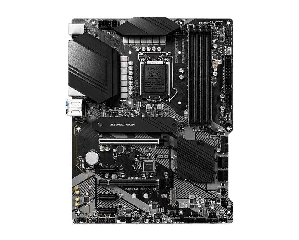PLACA de BAZA MSI "Z490-A PRO", skt LGA 1200, ATX, Intel Z490, 4 x DDR4, max. 128 GB, 6 x SATA, 2 x M.2, 7.1, "Z490-A PRO" — miniatură