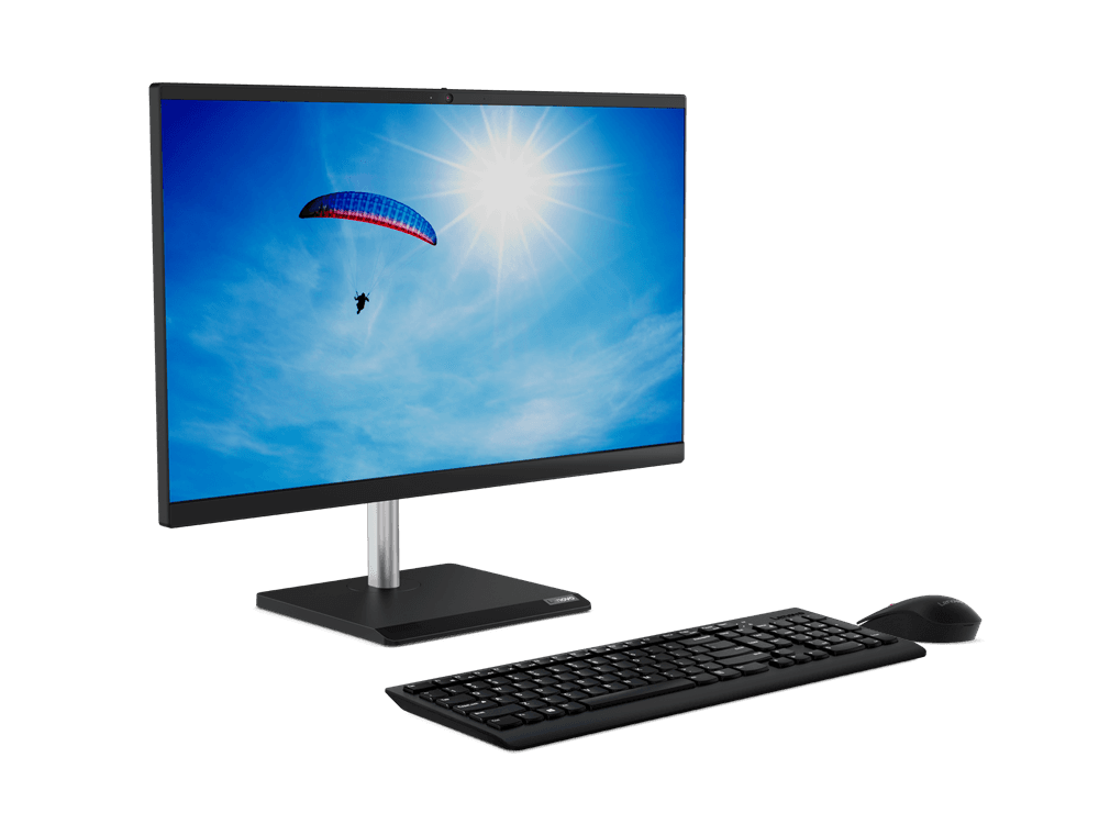 DESKTOP LENOVO, "V50A-24IMB" All-in-one, 23.8 inch, CPU i7-10700T,Intel UHD Graphics 630, memorie 16GB, SSD 512GB,unitate optica, tastatura si mouse, Windows 10 Pro "11FJ0079RI" — miniatură