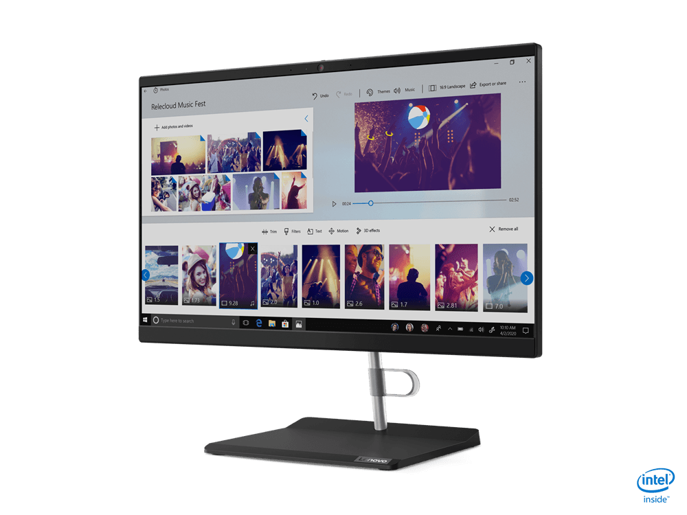 DESKTOP LENOVO, "V50A-24IMB" All-in-one, 23.8 inch, CPU i7-10700T,Intel UHD Graphics 630, memorie 16GB, SSD 512GB,unitate optica, tastatura si mouse, Windows 10 Pro "11FJ0079RI" — miniatură