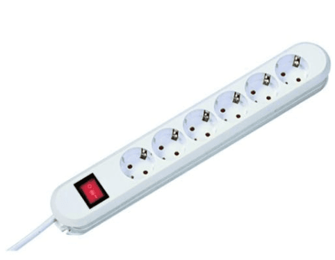 PRELUNGITOR Bachmann, Schuko x 6, conectare prin Schuko (T), cablu 5 m, fara protectie, alb, "381.252KR"