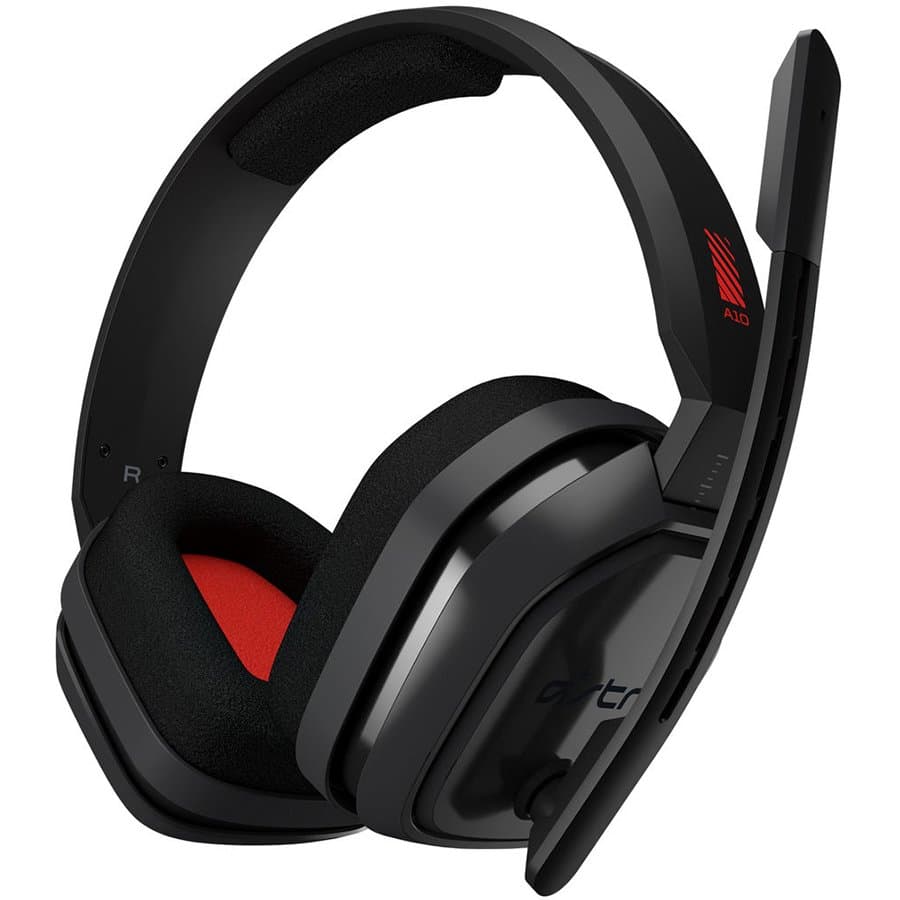LOGITECH ASTRO A10 Headset for PC - GREY/RED - 3.5 MM - N/A - WW, "939-001530"