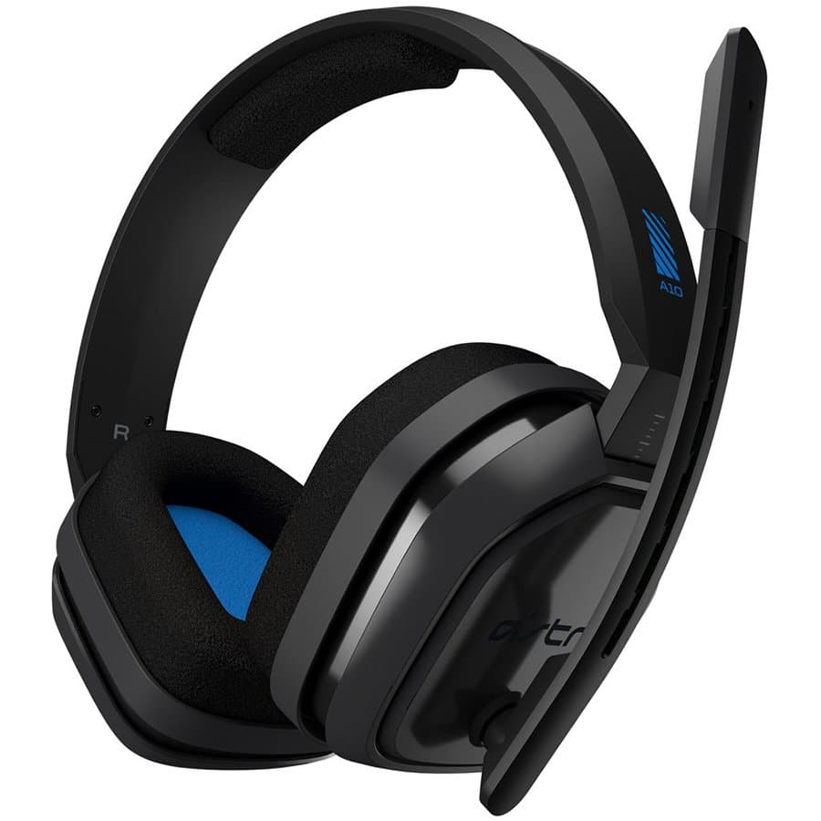 LOGITECH ASTRO A10 Headset for PS4 - GREY/BLUE - 3.5 MM - WW, "939-001531"