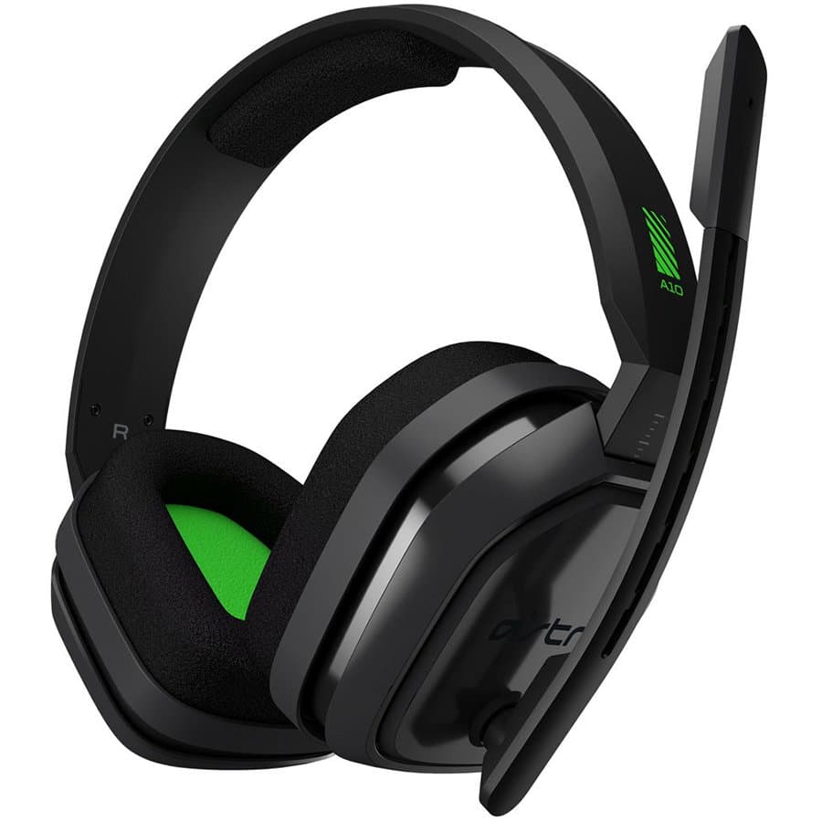 LOGITECH ASTRO A10 Headset for Xbox One - GREY/GREEN - 3.5 MM - WW, "939-001532"