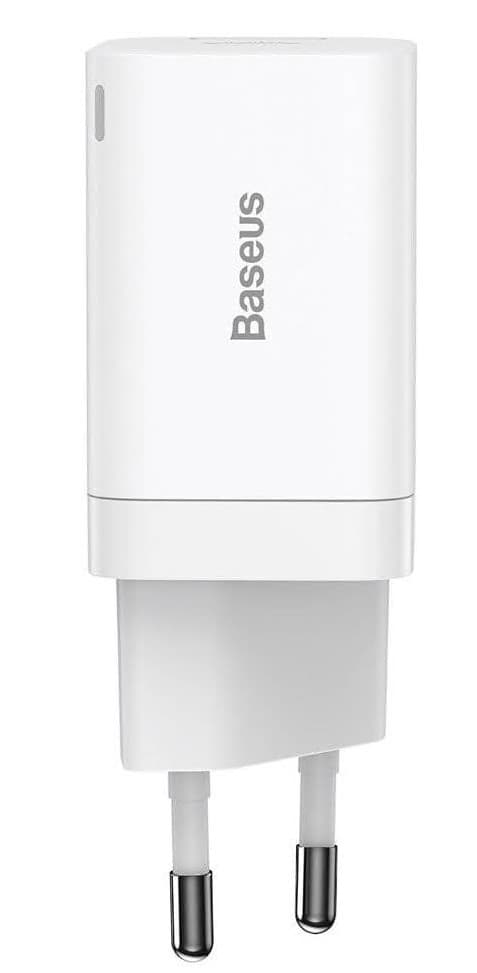 INCARCATOR retea Baseus Super Si Pro, Quick Charge 30W, 1 x USB 5V/3A, 1 x USB Type-C 5V/3A, alb "CCSUPP-E02" - 6953156206359 — miniatură