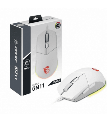 MSI Clutch GM11 wired symmetrical Mouse WHITE, "CLUTCH GM11 WHITE" — miniatură