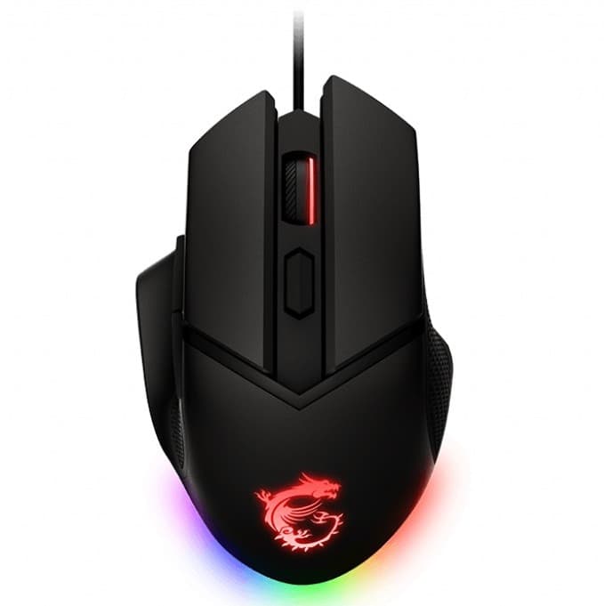 MSI Clutch GM20 ELITE Right handed Optical GAMING Mouse Max DPI 6400 Adjustable Weight system RGB lighting with the ability, "CLUTCH GM20 ELITE"