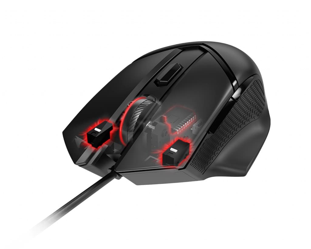 MSI Clutch GM20 ELITE Right handed Optical GAMING Mouse Max DPI 6400 Adjustable Weight system RGB lighting with the ability, "CLUTCH GM20 ELITE" — miniatură