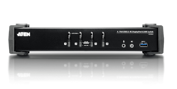 SWITCH KVMP ATEN 4-Port USB 3.0 4K DisplayPort, include cablurile "CS1924-AT-G" — miniatură