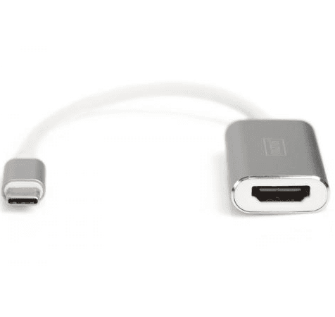 DIGITUS USB3.0 Typ C 4K HDMI grafik adaptor Alu case 20cm cable chipset CSL-C-001 white "DA-70836" — miniatură