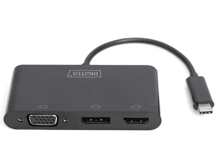 SPLITTER video DIGITUS DA-70859 Graphic Adapter HDMI/DP/VGA 4K 60Hz UHD/ FHD to USB 3.1 Type C audio black "DA-70859"