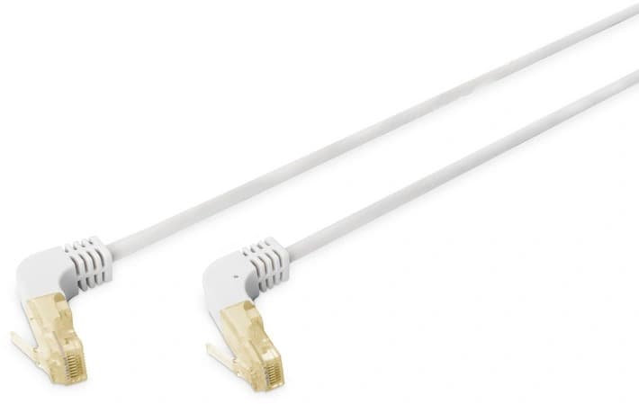 DIGITUS DK-1644-A-03090 CAT 6A S-FTP 90 angled patch cord Cu LSZH AWG 26/7 length 3m color grey "DK-1644-A-03090"