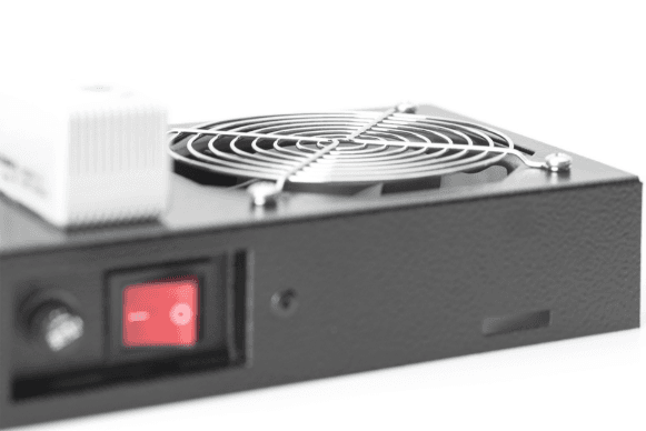 DIGITUS Roof cooling unit for wall mounting. SoHo wall mounting and unmounted cabinets 2 fans "DN-19 FAN-2-WM-T-SW" — miniatură