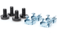 DIGITUS DN-97602-2 1U cable management panel 5x PVC cable rings 31x85mm rotatable replaceable black RAL 9005 "DN-97602-2" — miniatură