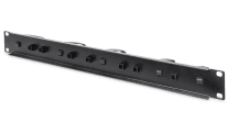 DIGITUS DN-97602-2 1U cable management panel 5x PVC cable rings 31x85mm rotatable replaceable black RAL 9005 "DN-97602-2" — miniatură