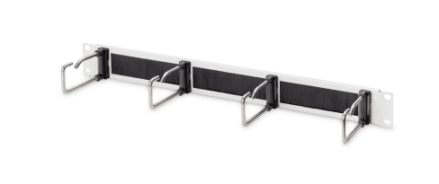 DIGITUS DN-97668 1U cable management panel with brush 4xsteel rings 40x75mm grey RAL 7035 "DN-97668"