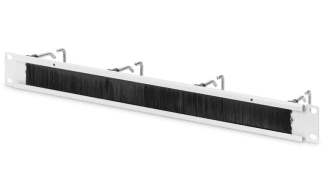 DIGITUS DN-97668 1U cable management panel with brush 4xsteel rings 40x75mm grey RAL 7035 "DN-97668" — miniatură