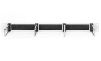 DIGITUS DN-97668 1U cable management panel with brush 4xsteel rings 40x75mm grey RAL 7035 "DN-97668" — miniatură