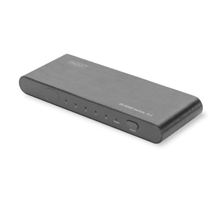 DIGITUS 4K HDMI 2.0 Switch 5x1 UHD 4K2K/60Hz Full 3D High Speed HDMI aluminum housing black "DS-45317"