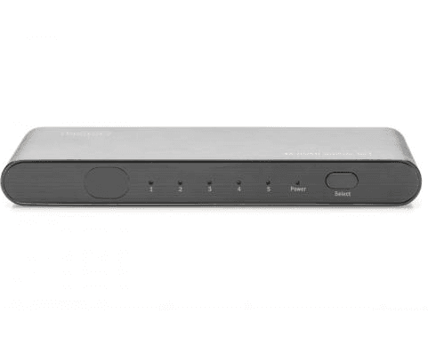 DIGITUS 4K HDMI 2.0 Switch 5x1 UHD 4K2K/60Hz Full 3D High Speed HDMI aluminum housing black "DS-45317" — miniatură