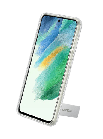 HUSA Smartphone Samsung, pt Galaxy S21 Fe, tip back cover (protectie spate), policarbonat | TPU, ultrasubtire, transparent, "EF-JG990CTEGWW" — miniatură