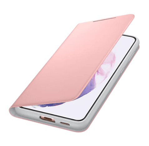 HUSA Smartphone Samsung, pt Galaxy S21+, tip smart book cover, poliuretan, Smart LED View, roz, "EF-NG996PPEGEE" — miniatură