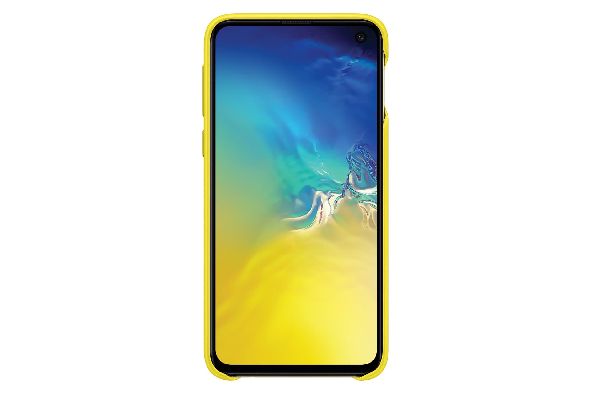 HUSA Smartphone Samsung, pt Galaxy S10E, tip back cover (protectie spate), piele, ultrasubtire, galben, "EF-VG970LYEGWW" — miniatură