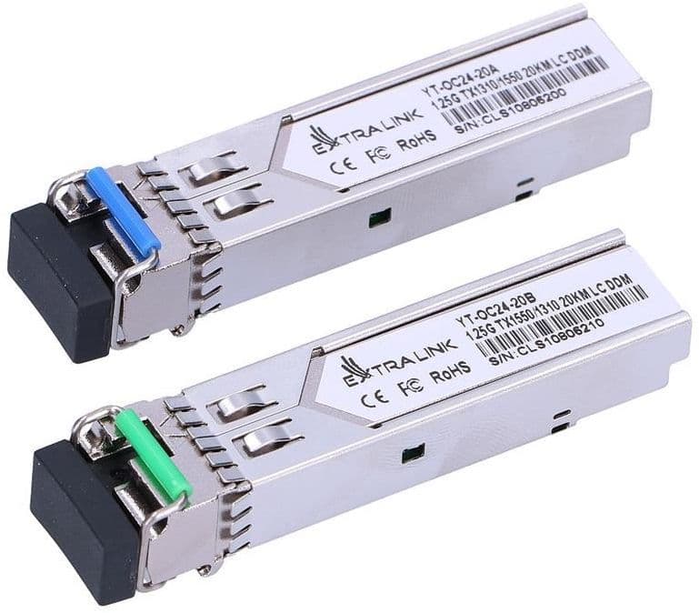 EXTRALINK EX.6204 SFP 1.25G WDM 1310/1550NM 20KM LC - PAIR - singlemode fiber, "EX.6204"