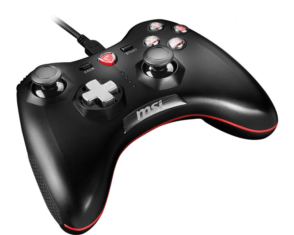 MSI Force GC20 Wired Game Controller with changeable D Pads. USB 2m Cable. Supports PC PS3. Android, "FORCE GC20" — miniatură