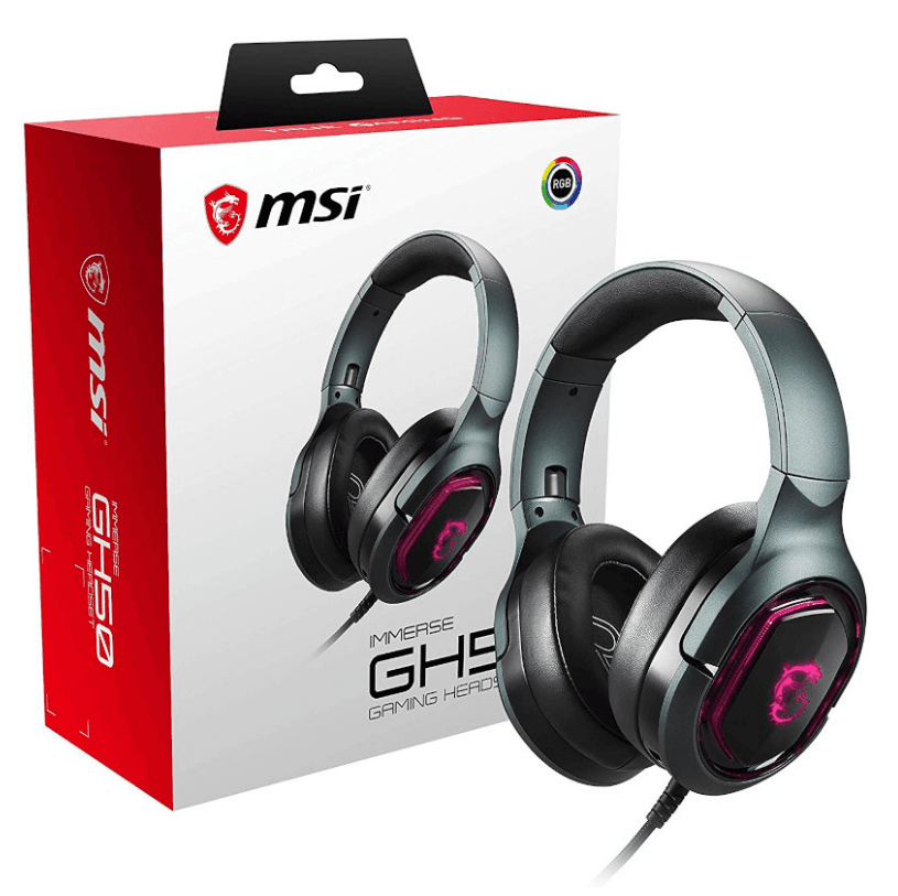 MSI Immerse GH50 Stereo Over-ear GAMING Headset, "IMMERSE GH50 GAMING HEADSET" — miniatură