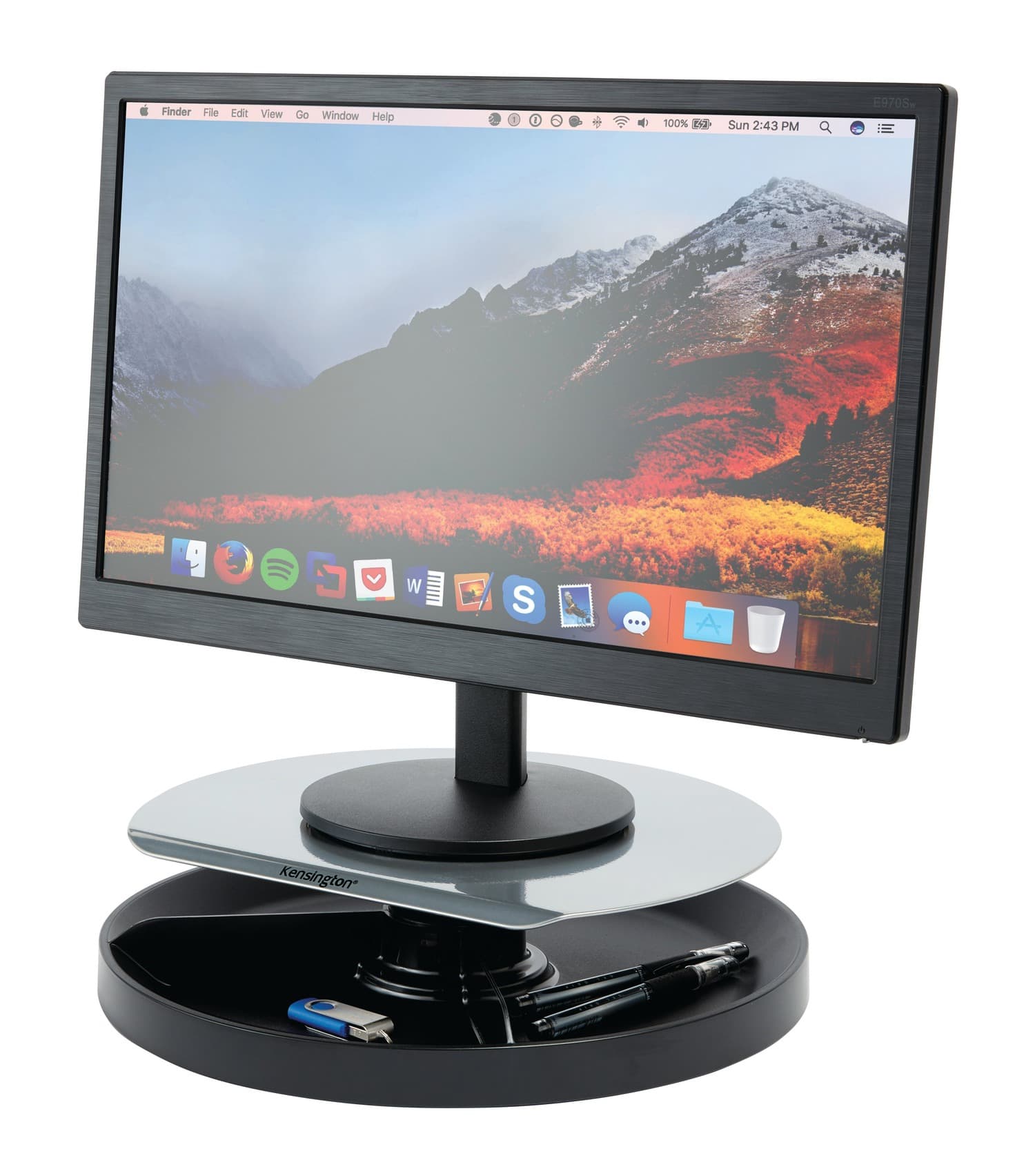 STAND fix KENSINGTON, pt 1 TV/monitor plat, diag. max 21 inch, orizontala, max 18 Kg, "K52787WW" — miniatură