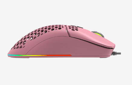 MOUSE DELUX, gaming, cu fir, USB, optic, 7200 dpi, butoane/scroll 7/1, RGB light, cablu braided, roz, "M700A-P" — miniatură