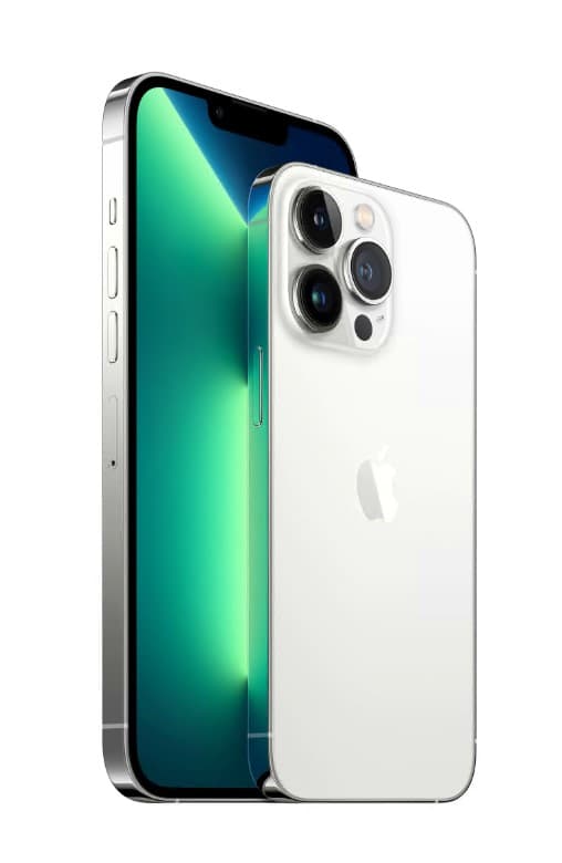SMARTphone Apple, "iPhone 13 PRO MAX" ecran 6.7 inch, dual sim, rez. camera 12 Mpix, memorie interna 128 GB, 5G, iOS, acumulator 4352 mAh, argintiu, "mll73rm/a" — miniatură