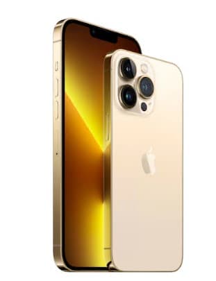 SMARTphone Apple, "iPhone 13 PRO MAX" ecran 6.7 inch, dual sim, rez. camera 12 Mpix, memorie interna 128 GB, 5G, iOS, acumulator 4352 mAh, auriu, "MLL83__A" — miniatură