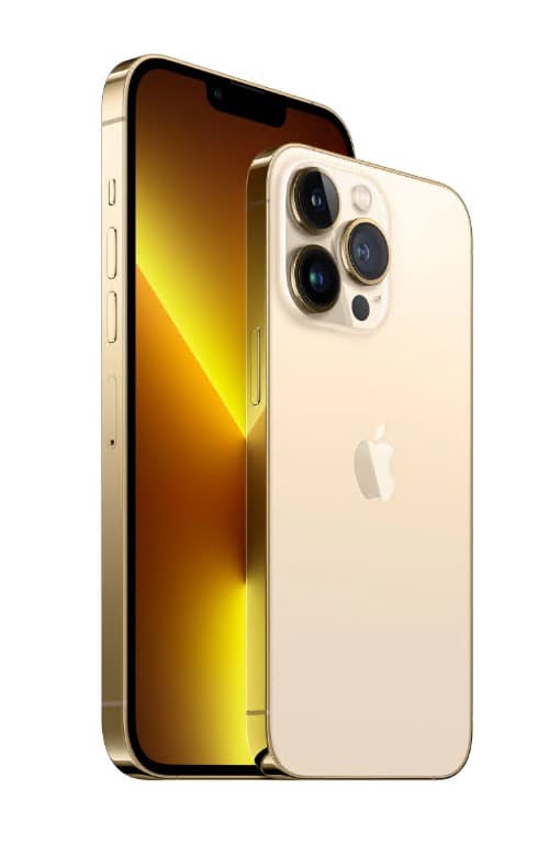 SMARTphone Apple, "iPhone 13 PRO" ecran 6.1 inch, rez. camera 12 Mpix, memorie interna 256 GB, 5G, iOS, acumulator 3095 mAh, auriu, "MLVK3__A" — miniatură