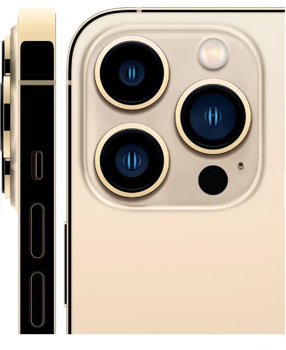SMARTphone Apple, "iPhone 13 PRO" ecran 6.1 inch, rez. camera 12 Mpix, memorie interna 256 GB, 5G, iOS, acumulator 3095 mAh, auriu, "MLVK3__A" — miniatură
