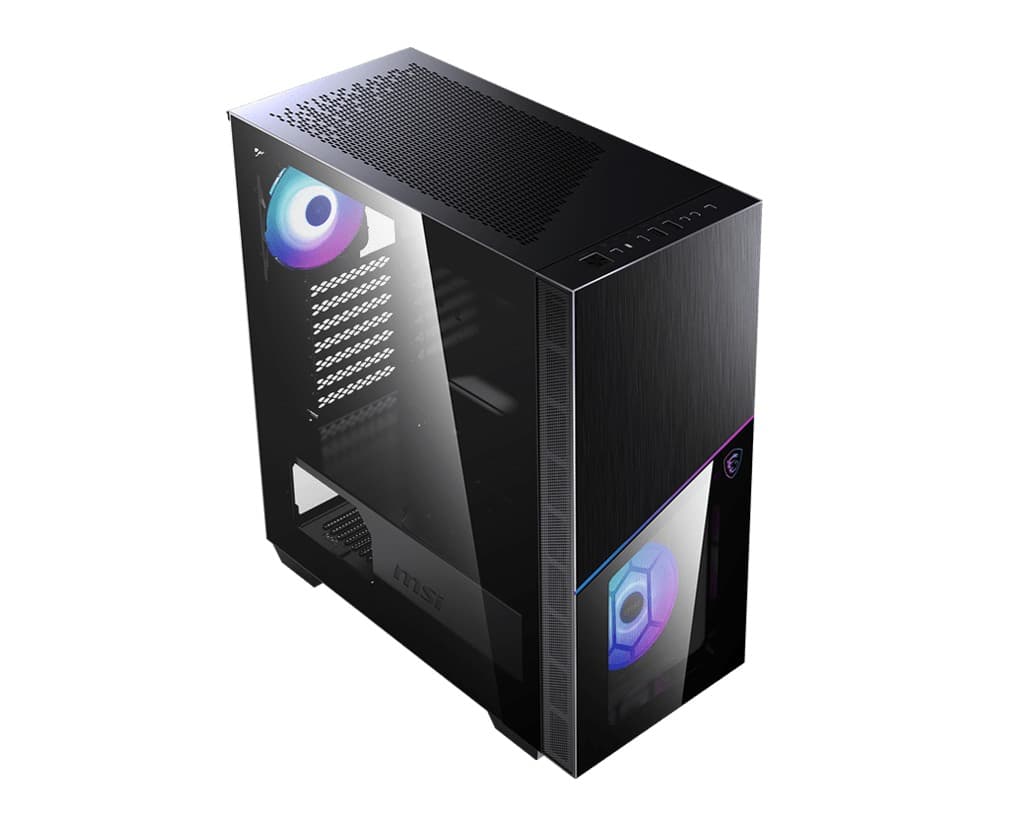 CARCASA MSI Middle Tower, E-ATX, "MPG SEKIRA 100R", fara sursa, sticla securizata, fanx4, USB 3.2 gen 1x2, USB 3.2 gen 2 Type-C x 1,Jack 3.5 mmx2, mesh,negru "MPG SEKIRA 100R" — miniatură