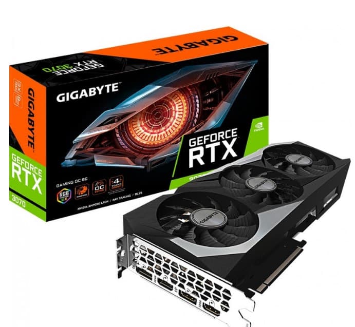 PLACA VIDEO GIGABYTE "GeForce RTX 3070 Gaming OC", 8 GB GDDR6 256 biti, PCI Express 4.0 x 16, HDMI x 2 DisplayPort x 2, sistem racire aer, "N3070GAMING OC-8G2" — miniatură