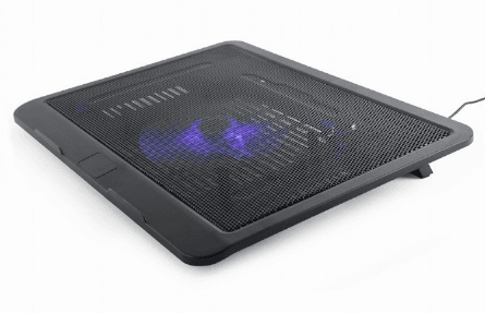 STAND GEMBIRD notebook 15", sita metal, fan 12cm, LED light, black, NBS-1F15-04" — miniatură