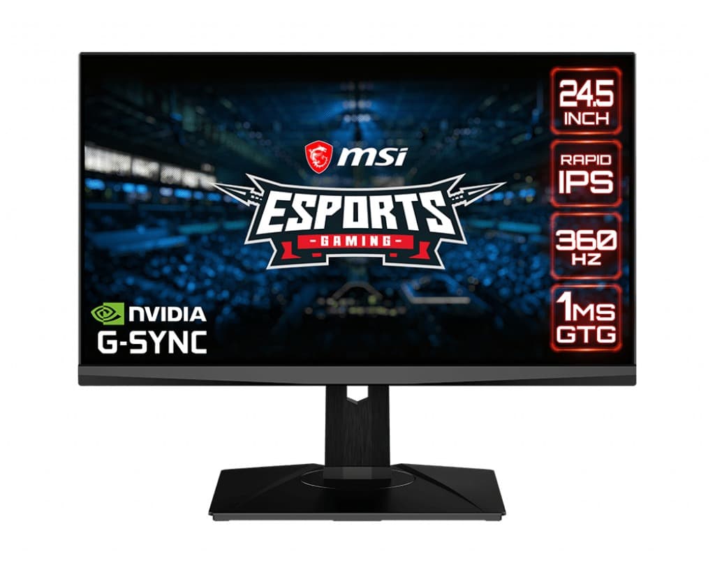 MONITOR MSI - gaming 24.5 inch, Gaming, IPS, Full HD (1920 x 1080), Wide, 400 cd/mp, 1 ms, Display Port x 2 | HDMI, "OCULUX NXG253R"