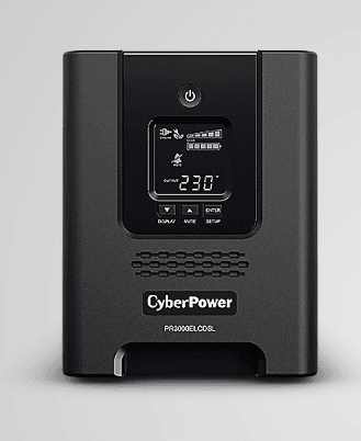 UPS CYBER POWER Line Int. cu Sinusoida Pura,tower, 3000VA/ 2700W,AVR,9xIEC,LCD,4x12V/9Ah,Backup 3-10min,incarc.8h,USB,RS232,GreenP,seria PR,"PR3000ELCDSL" — miniatură