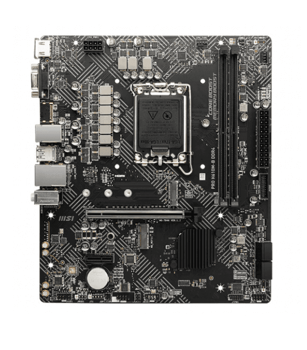 PLACA de BAZA MSI "PRO H610M-B DDR4", skt LGA 1700, mATX, Intel H610, 2 x DDR4, max. 64 GB, 4 x SATA, 1 x M.2, 7.1, "PRO H610M-B DDR4"