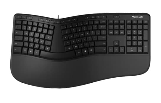 MS Ergonomic Desktop Win32 USB Port Eng Intl Romania Hdwr Black "RJU-00021" — miniatură