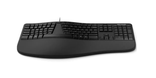 MS Ergonomic Desktop Win32 USB Port Eng Intl Romania Hdwr Black "RJU-00021" — miniatură